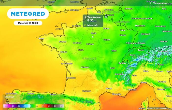 ¡El descenso de las temperaturas continúa esta tarde en Francia! ¿Continuará la caída?