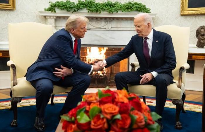 Joe Biden recibe a Donald Trump en la Casa Blanca