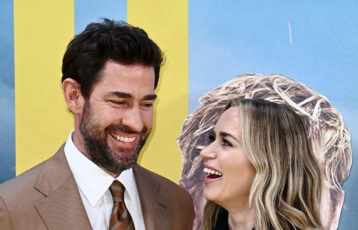 La reacción de Emily Blunt después de su marido John Krasinski es…