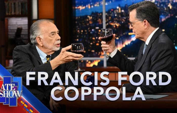 Francis Ford Coppola y Stephen Colbert finalmente se sentaron a hablar sobre megalópolis: golpes y todo