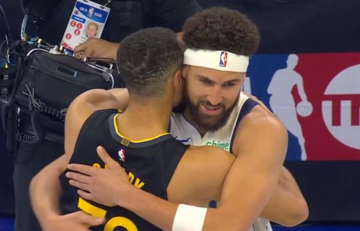 Stephen Curry y Klay Thompson se enfrentaron por primera vez