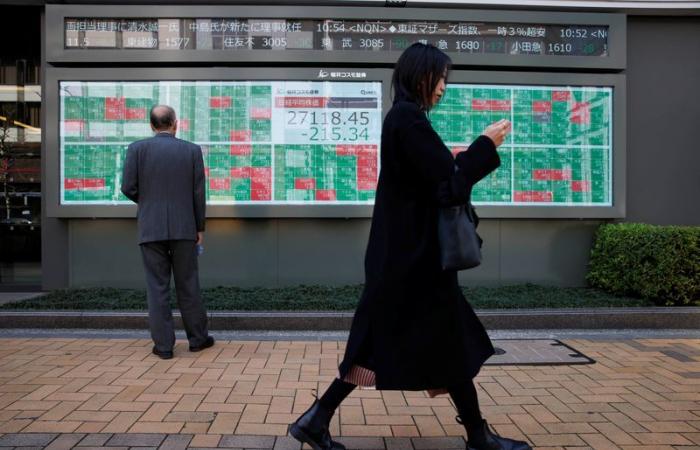 Las acciones asiáticas flaquean por la angustia china; Los rendimientos de los bonos estadounidenses a largo plazo aumentan con el dólar.