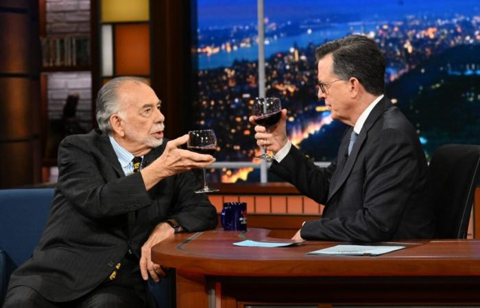 Francis Ford Coppola y Stephen Colbert finalmente se sentaron a hablar sobre megalópolis: golpes y todo