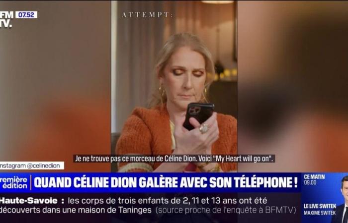 ¡Cuando Celine Dion lucha con su teléfono!