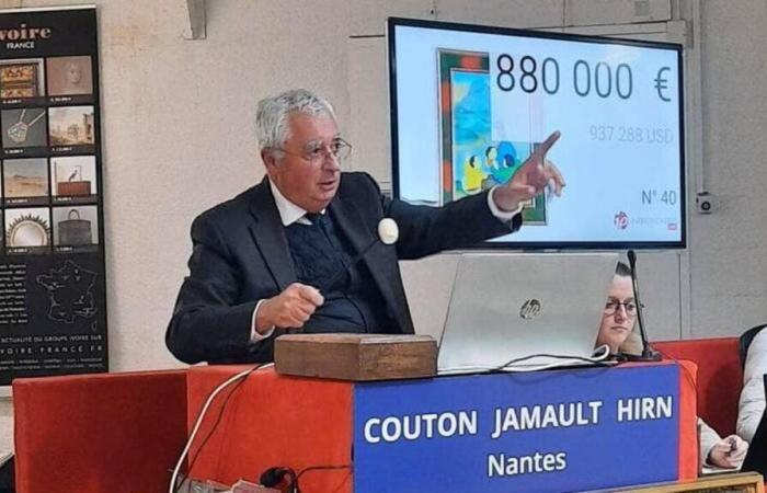 Un cuadro vendido a un precio récord de más de un millón de euros en una sala de subastas de Nantes