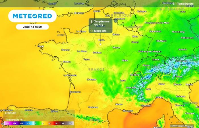 ¡El descenso de las temperaturas continúa esta tarde en Francia! ¿Continuará la caída?