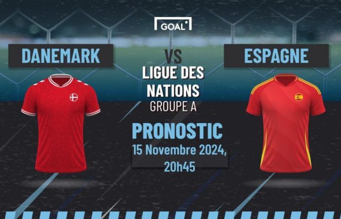 Pronóstico Dinamarca España – Nations League 15/11/2024: ¡Empate al descanso y gana La Roja al final!