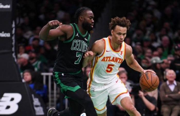 Dyson Daniels anota 28 puntos, el máximo de su carrera, los Atlanta Hawks vencieron a los Boston Celtics y Allen Iverson roba el récord