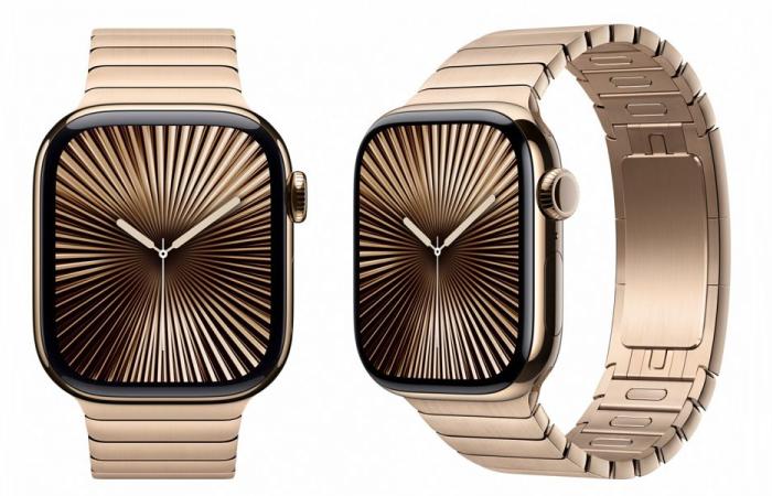 Apple Watch: una pulsera de eslabones de color dorado puesta a la venta por Apple por 349 euros