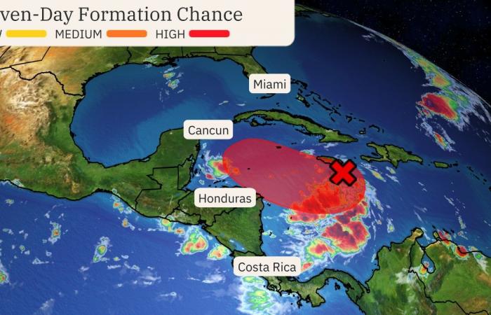 Es probable que se forme tormenta tropical Sara en el Caribe