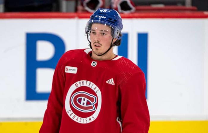 Canadiense: Rafaël Harvey-Pinard con jersey normal en el entrenamiento