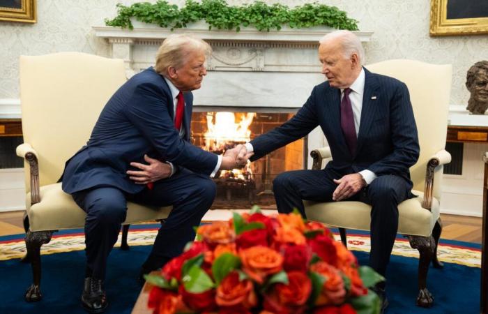 Joe Biden recibe a Donald Trump en la Casa Blanca