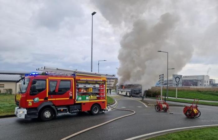 En Fécamp, un autocar se incendia con una treintena de niños y adultos del IME a bordo