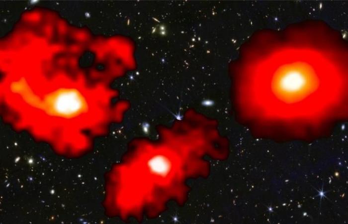 Tres galaxias ultramasivas detectadas sorprendentemente temprano después del Big Bang – rts.ch