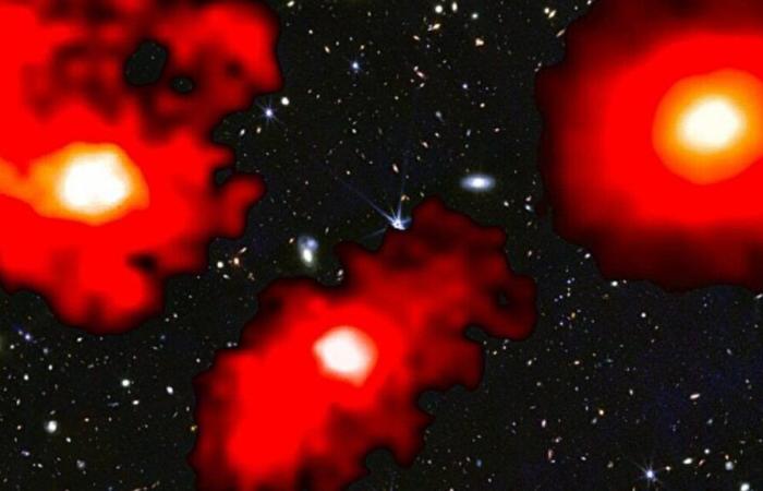 ¡James-Webb descubre tres monstruosas galaxias rojas que no deberían estar allí!