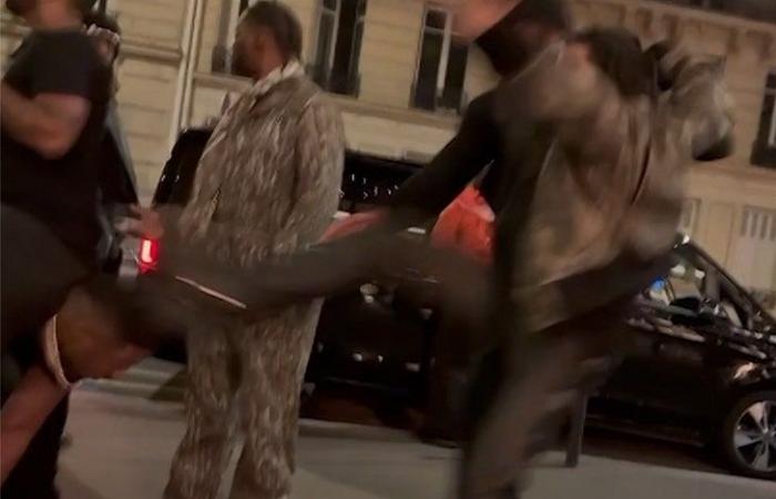 Offset y su séquito se pelean con un equipo de rap rival en París en un video salvaje