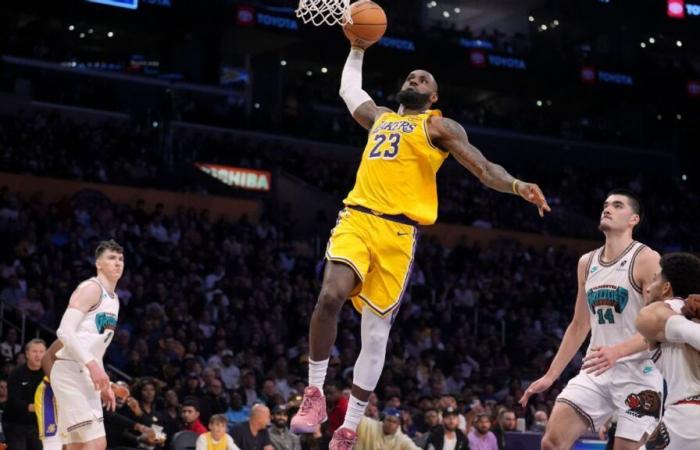 LeBron lleva a los Lakers a superar a los Grizzlies con triple-doble de 30 puntos