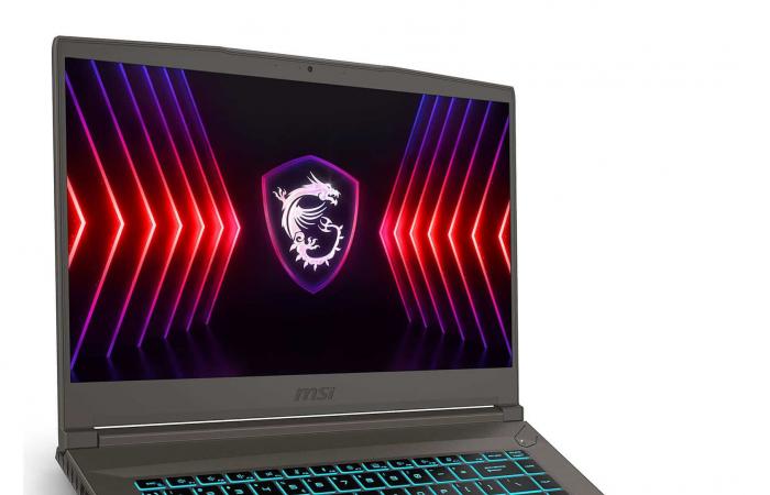 Promo 999€ MSI Thin 15 B12VE-2414FR, portátil gaming multimedia fino y ligero Ultrabook escalable de 15″ 144Hz Gris Intel Core i7-H GeForce RTX 4050 y SSD de 1 TB