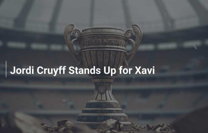 Jordi Cruyff defiende a Xavi