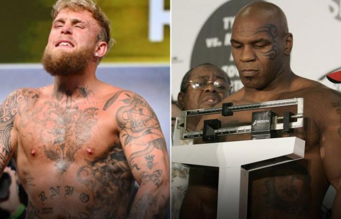 Pesaje entre Jake Paul y Mike Tyson: Tyson abofetea a Paul durante el enfrentamiento, menos de dos libras separan a los peleadores