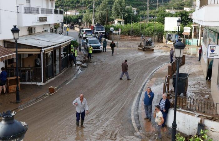 DANA, en Málaga: desbordamiento del río Benamargosa