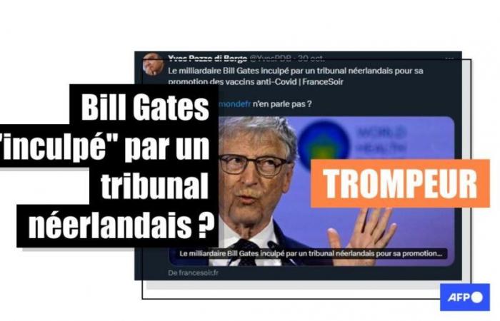 No, Bill Gates no fue “acusado” por su promoción de las vacunas anti-Covid por un tribunal holandés