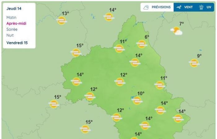 MAPA. ¿Nuevas temperaturas negativas en Aveyron este jueves por la mañana? Lo que predice Météo France