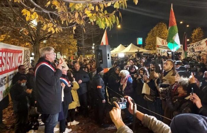 A 2 km del Estadio de Francia, se celebró una manifestación para decir “no al partido Francia – Israel”