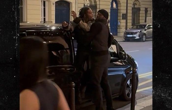 Offset y su séquito se pelean con un equipo de rap rival en París en un video salvaje