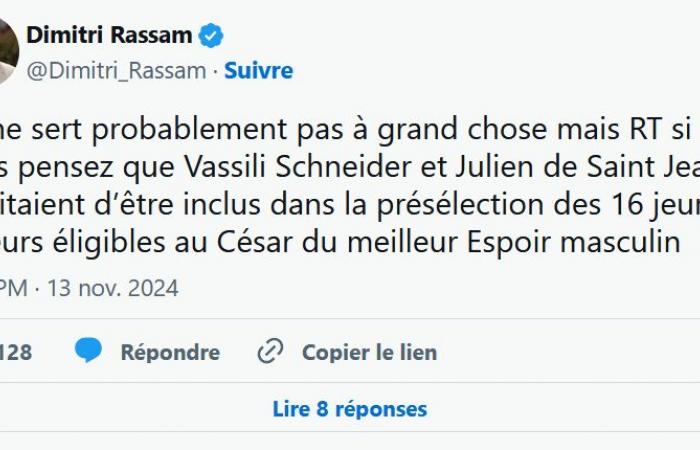 Dimitri Rassam critica el último anuncio de César: su cuenta X desaparece misteriosamente