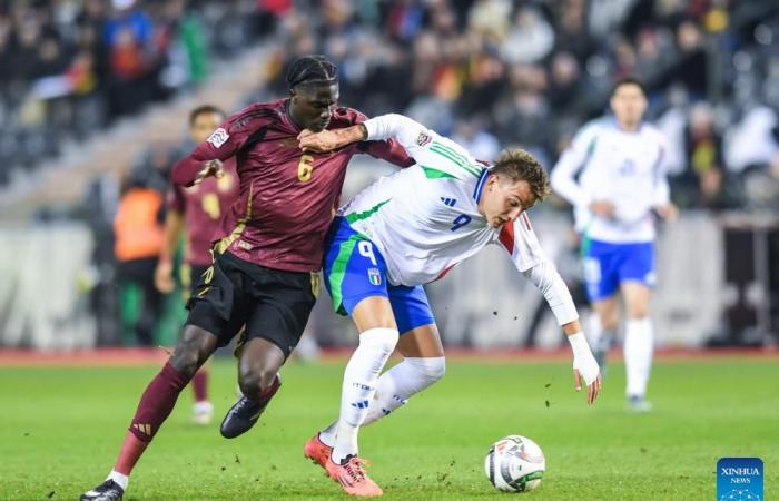 Partido de fútbol de la Liga A de la UEFA Nations League 2024/25: Bélgica vs.Italia-Xinhua