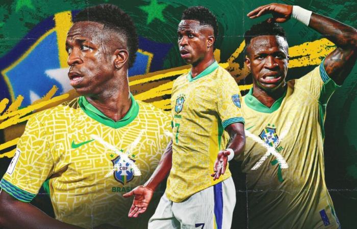 Cinco goles en cinco años: Vinicius Jr debe mejorar su pésimo historial con Brasil o arriesgarse a pasar vergüenza en el Mundial de 2026.