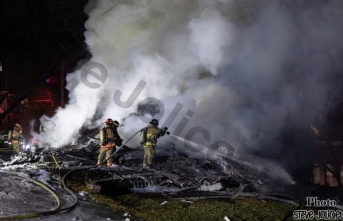 Gran incendio en la calle 120 de St-Georges de Beauce