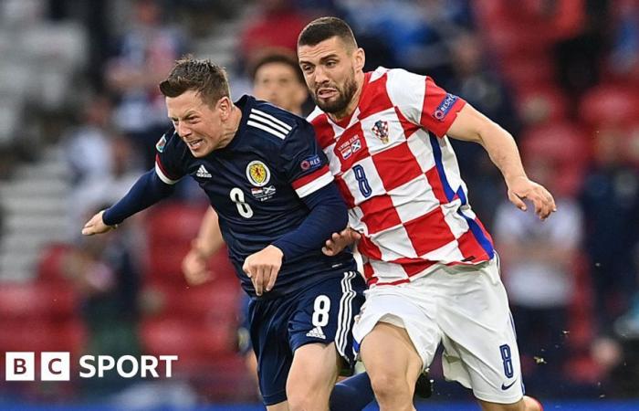 Escocia-Croacia: Mateo Kovacic en Hampden Park