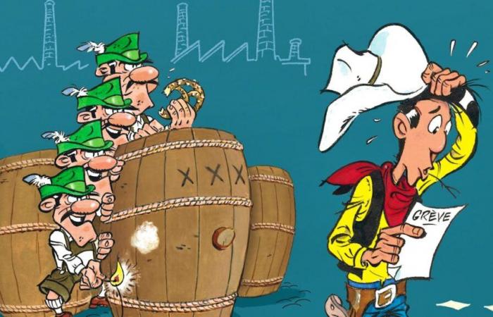 Lucky Luke frente a la huelga de lúpulo, todo está bien