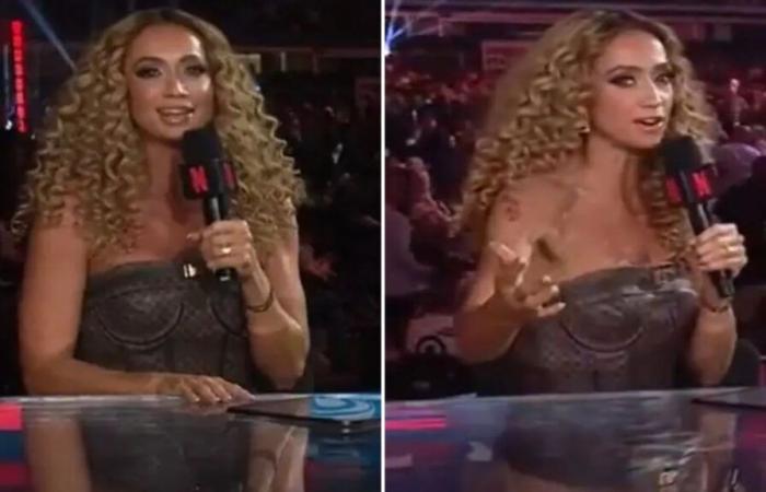 Kate Abdo llama la atención con un asombroso atuendo de Mike Tyson vs Jake Paul mientras la presentadora se queda sin sostén para la superpelea de Netflix