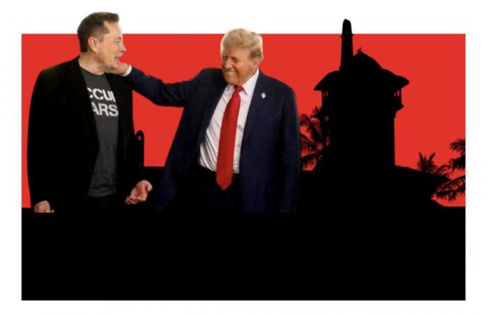 Elon Musk “acampa” en Mar-a-Lago y a Donald Trump le encanta