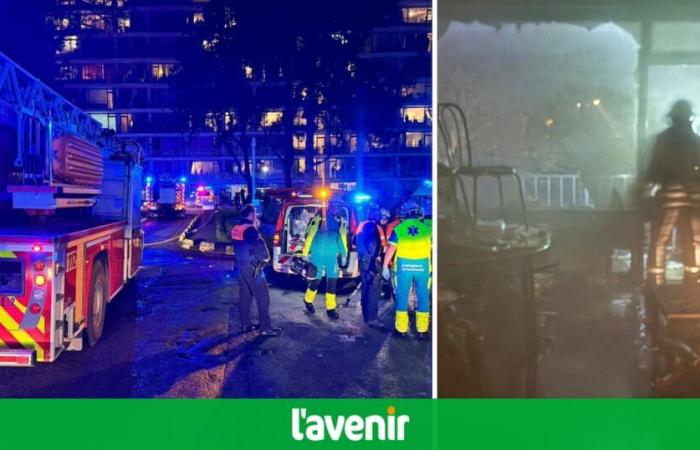 Un herido grave y dos heridos leves en el incendio de un apartamento en Uccle (fotos)