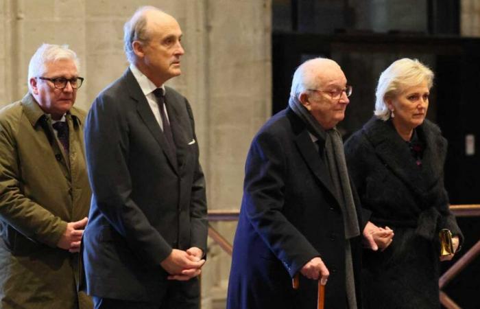 El rey Alberto II, la princesa Astrid y el príncipe Laurent en el Te Deum del Día del Rey