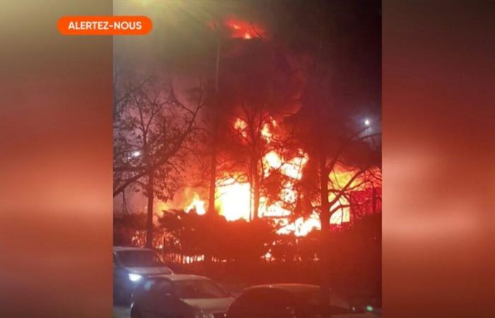 “Un camión en llamas” en Anderlecht: un impresionante incendio frente a la fábrica de Viangro