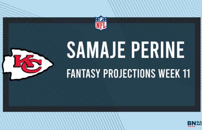 Samaje Perine Fantasy Semana 11: Proyecciones vs. Facturas, Puntos y Estadísticas, Iniciar o Sentarse