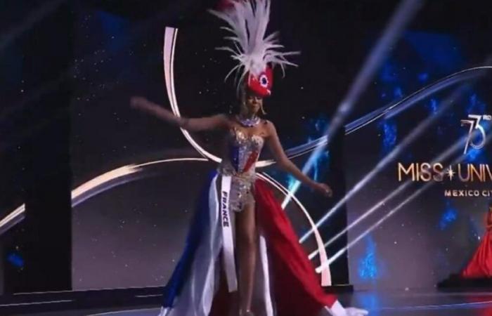 Indira Ampiot víctima de un problema con su traje típico en Miss Universo