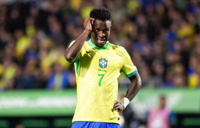 El terrible resbalón de Vinicius ante un árbitro con Brasil