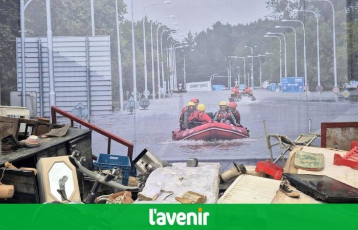 La Coalición por el Clima expone los restos de las inundaciones y pide a Bélgica que actúe