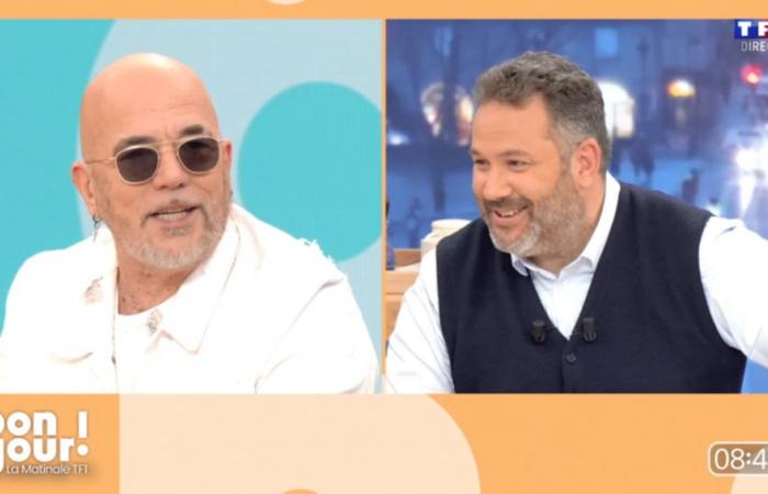 “Dios mío”, Pascal Obispo tira un expediente sobre Bruce Toussaint, el presentador no se lo esperaba