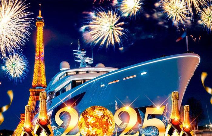 FIESTA EN BARCO MÁGICA DE PARÍS EN EL SENA AÑO NUEVO 2025 (CLUB DE BARCOS GIGANTES EN EL SENA)