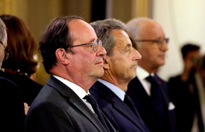 Francia – Israel: Nicolas Sarkozy y François Hollande, uno al lado del otro, pero este divertido detalle lo dice todo sobre su relación