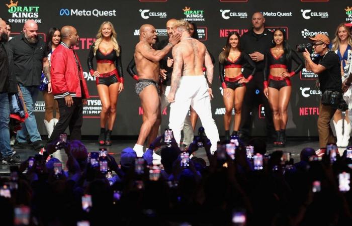 ‘Se acabó la discusión’: la leyenda Mike Tyson abofetea a Jake Paul durante el pesaje