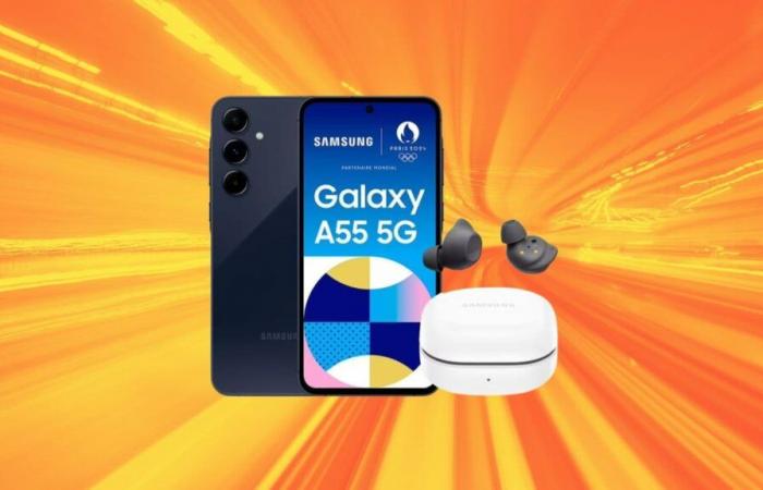 El Samsung Galaxy A55 con auriculares inalámbricos integrados tiene un precio muy atractivo en Electro Dépôt