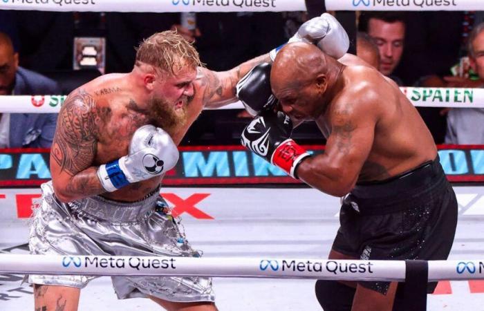 La leyenda del boxeo Mike Tyson pierde el combate de boxeo contra Jake Paul